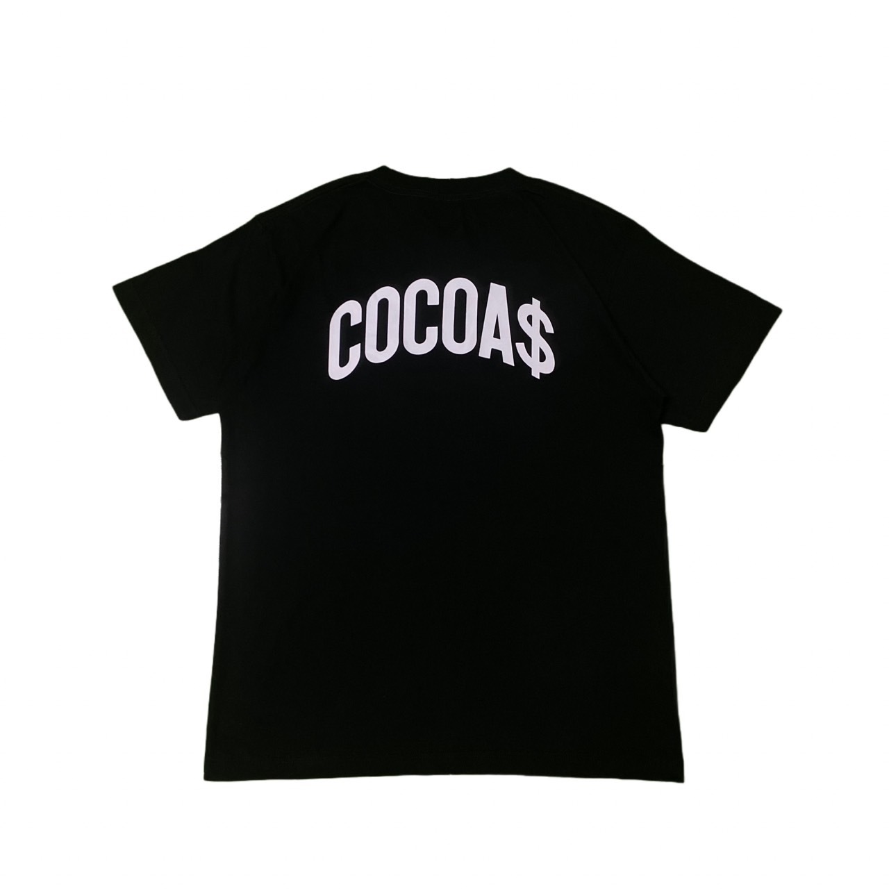 COCOA$ 彎曲字短T-黑