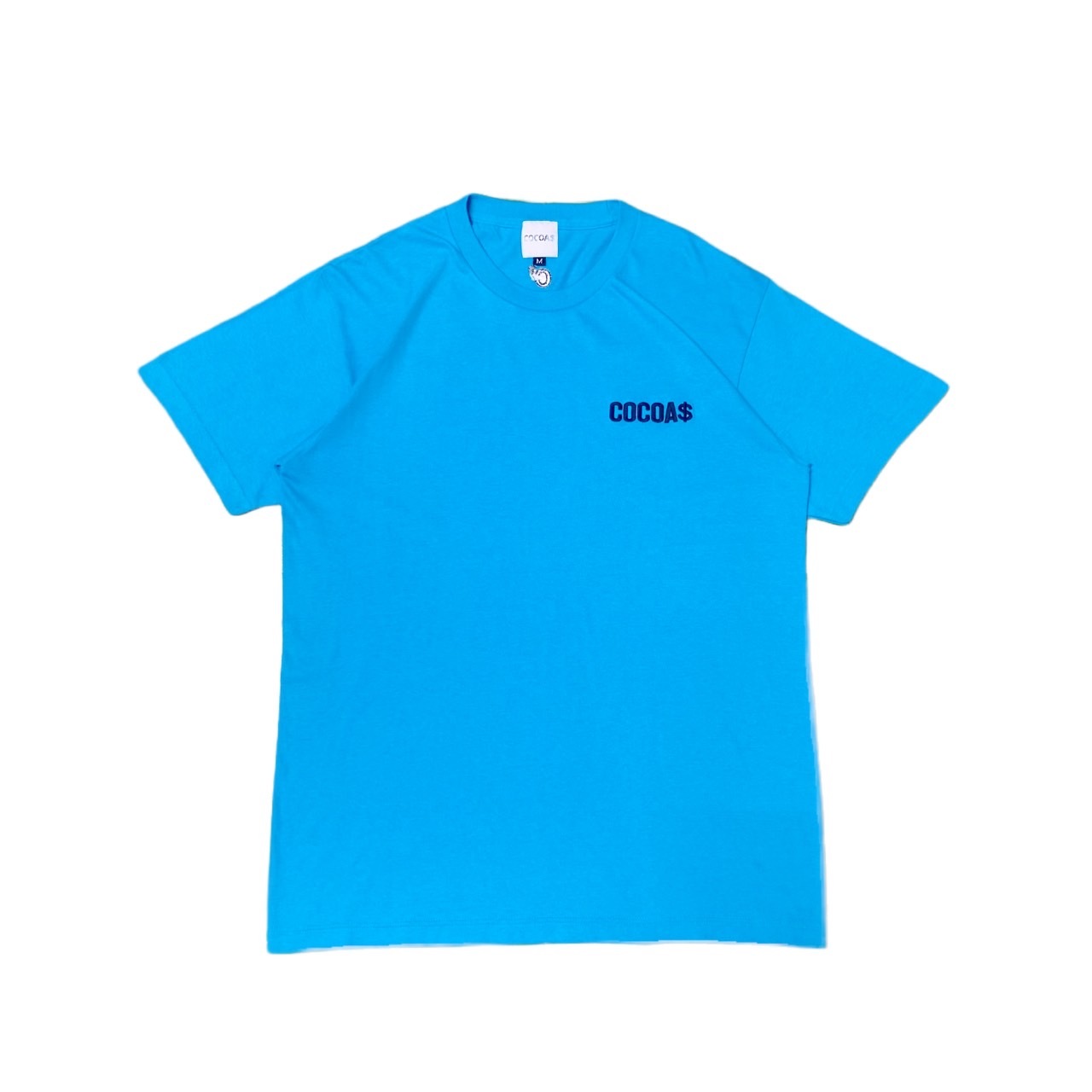 COCOA$ 二代電繡小LOGO短T-翠藍