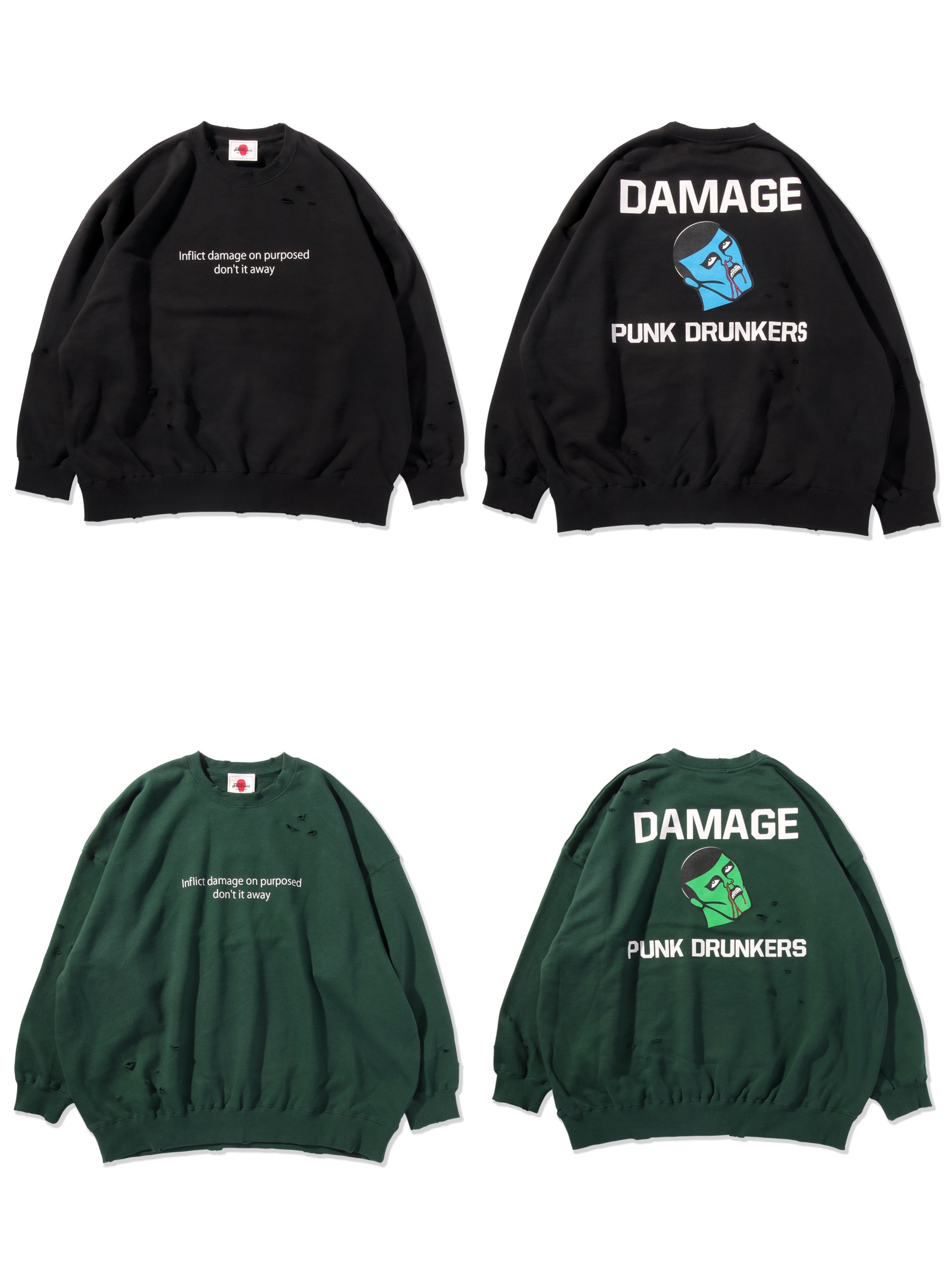 預訂2024/3月 PUNK DRUNKERS Wダメージトレーナー⚠️⚠️熱賣款‼️落單前請先PM查詢貨源