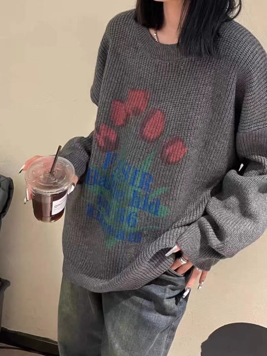 玫瑰針織長上衣*4色