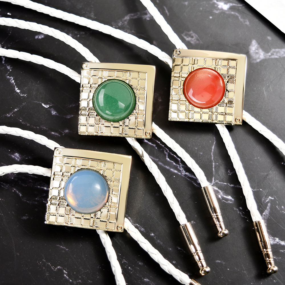 現代藝術-蘇格蘭紋 14K金款 保羅領帶/Bolo Tie/美式領帶 - 快速出貨