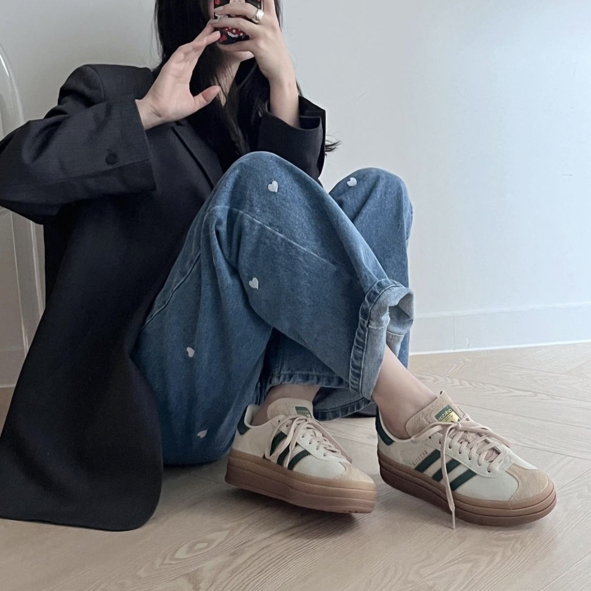 <超扯降價 章若楠同款>Adidas Originals Gazelle Bold 焦糖底 厚底 麂皮 抹茶布朗尼