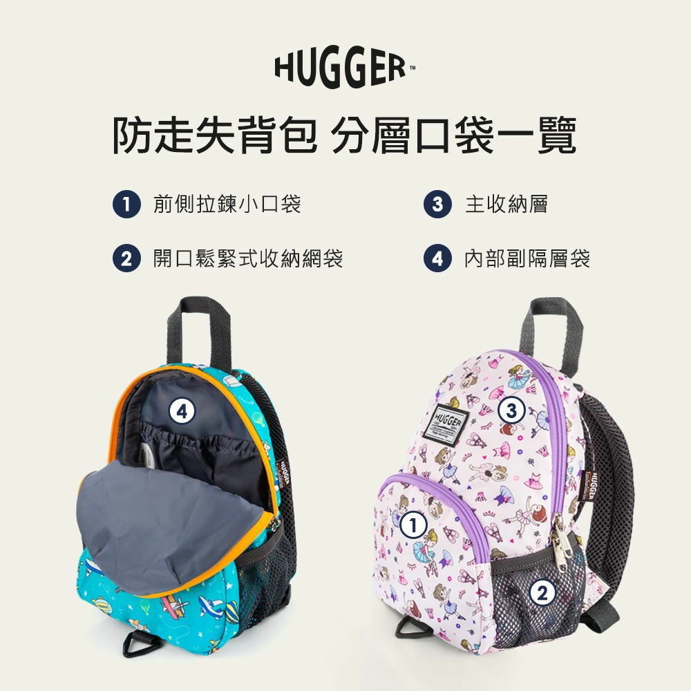 背包口袋分層多