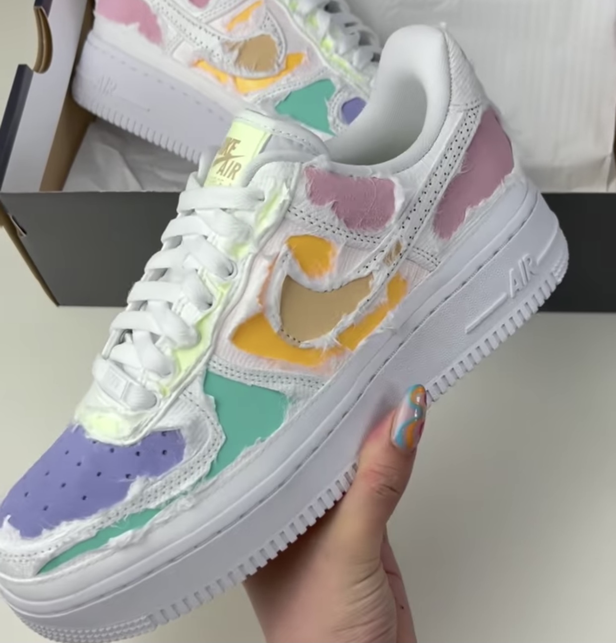 NIKE 撕撕樂 AIR FORCE1 WHITE