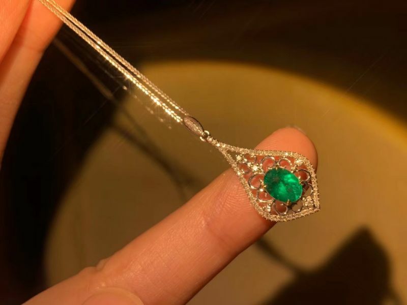 純天然哥倫比亞祖母綠 吊墜