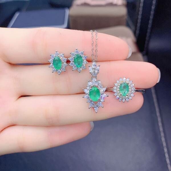 純天然哥倫比亞祖母綠 套組