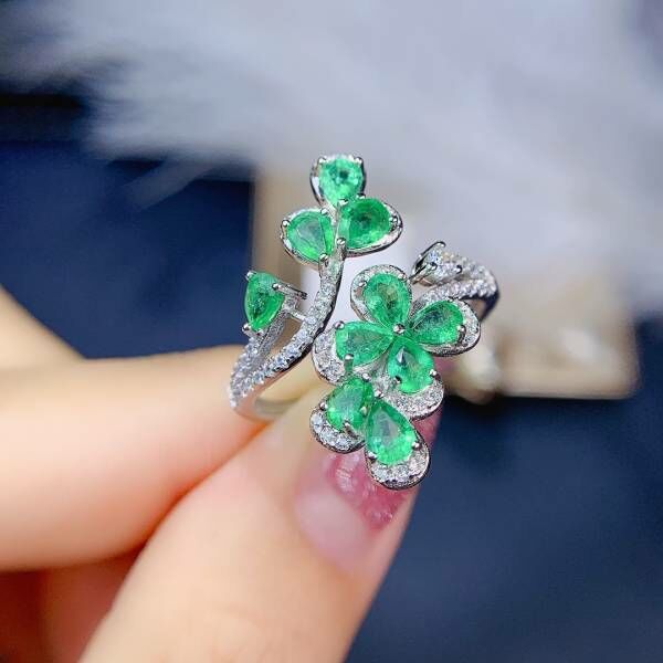 天然哥倫比亞祖母綠 戒指