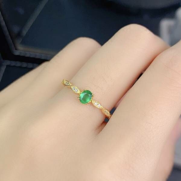 純天然祖母綠 戒指