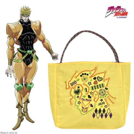 Pbandai 預訂2024/2月 ONOFFYFREE×ジョジョの奇妙な冒険 スターダストクルセイダース 刺繍バッグ DIO