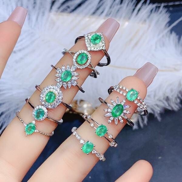 純天然祖母綠 戒指