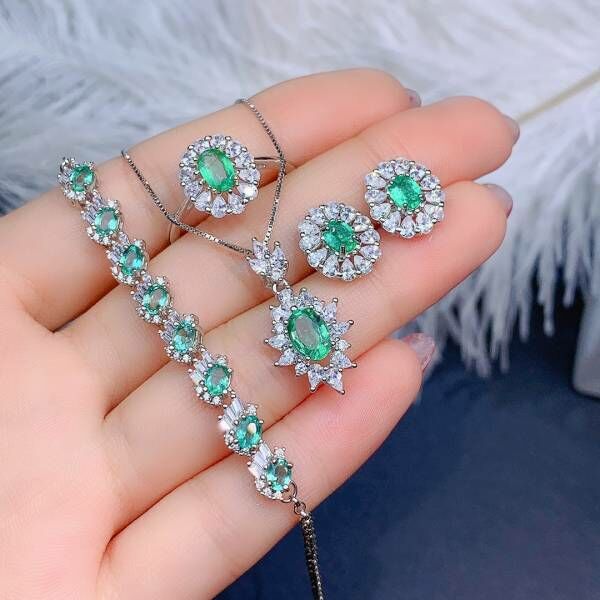 純天然哥倫比亞祖母綠 套組