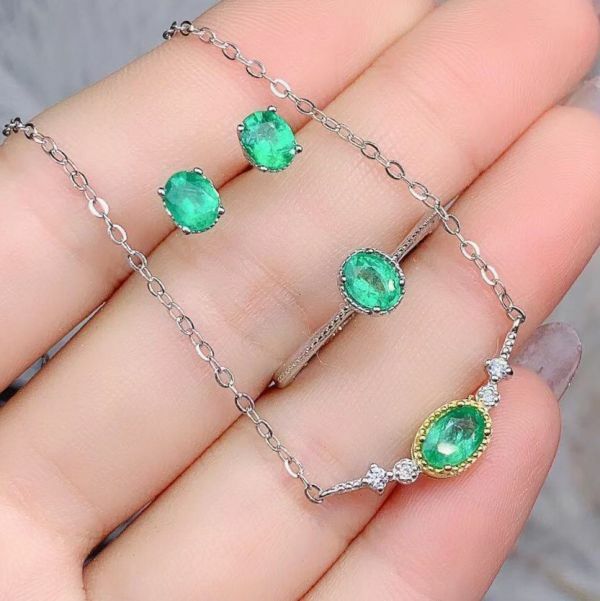 純天然哥倫比亞祖母綠 套組