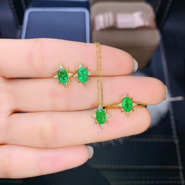 純天然哥倫比亞祖母綠 套組