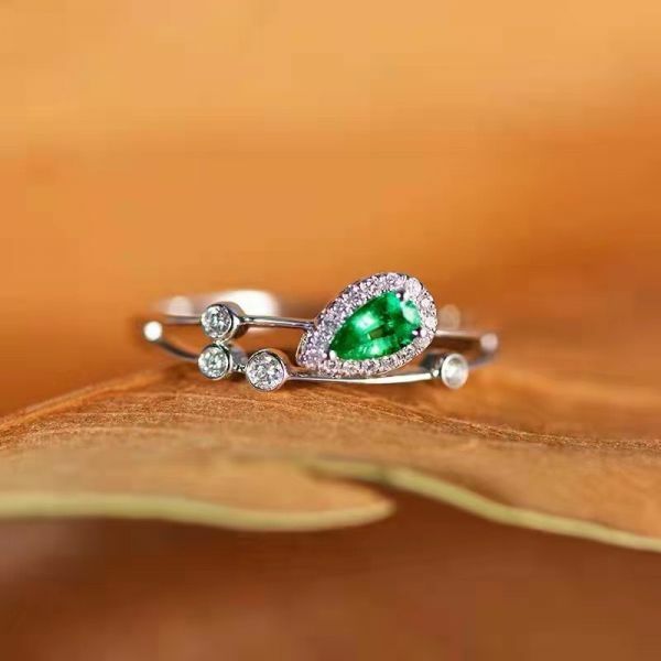 純天然祖母綠 戒指