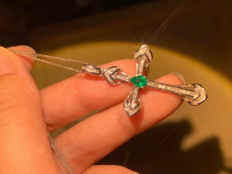 純天然哥倫比亞祖母綠 吊墜