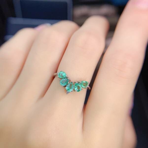 純天然祖母綠 戒指