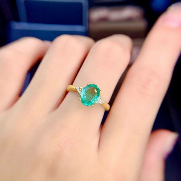 純天然祖母綠 戒指