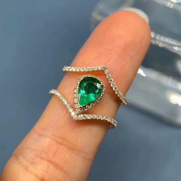 極品純天然哥倫比亞祖母綠 戒指