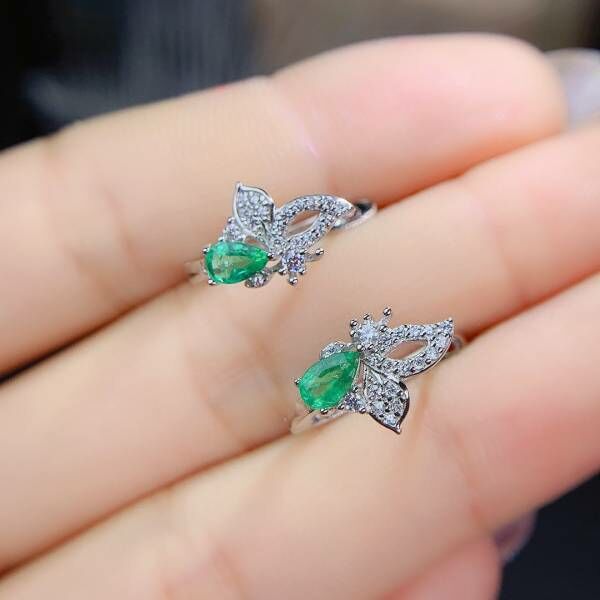 純天然哥倫比亞祖母綠 耳釘