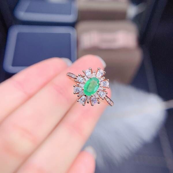 極品純天然哥倫比亞祖母綠 戒指