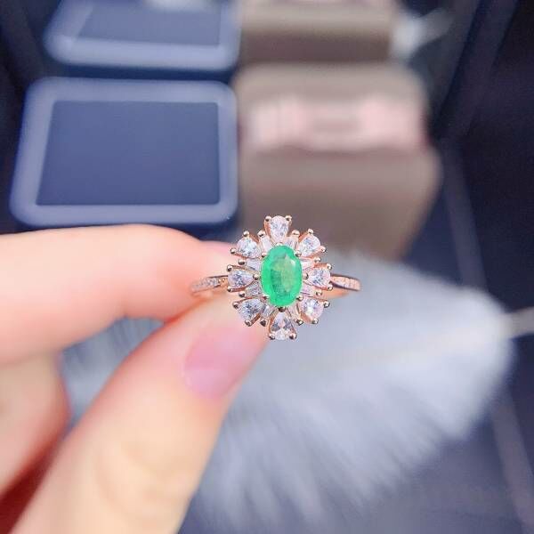 極品純天然哥倫比亞祖母綠 戒指