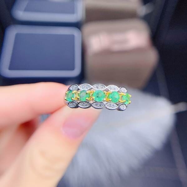 極品純天然哥倫比亞祖母綠 戒指