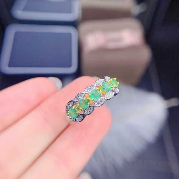 極品純天然哥倫比亞祖母綠 戒指
