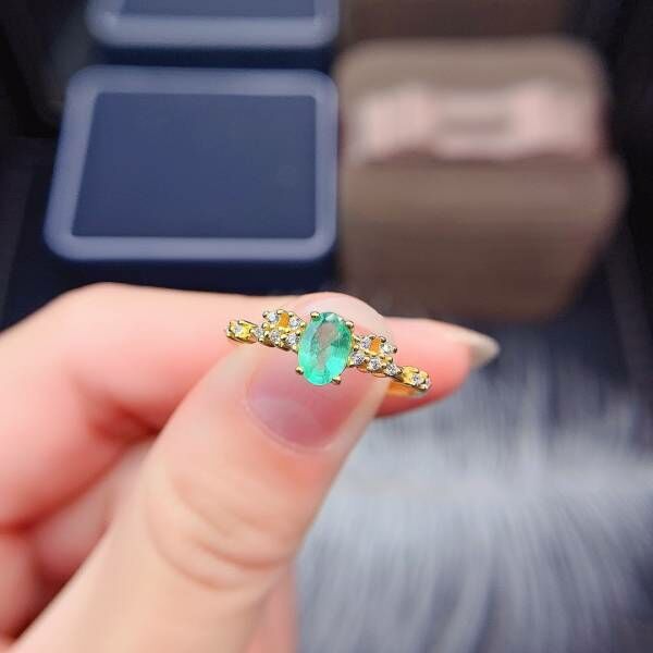 純天然祖母綠 戒指