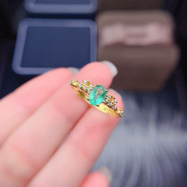 純天然祖母綠 戒指