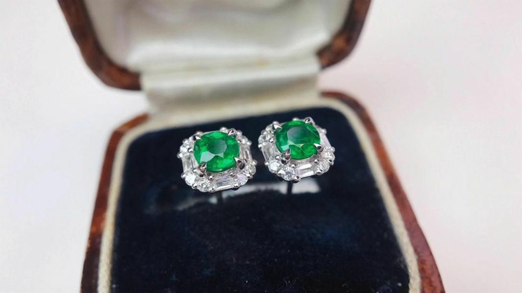 純天然祖母綠 耳環