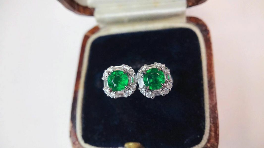 純天然祖母綠 耳環