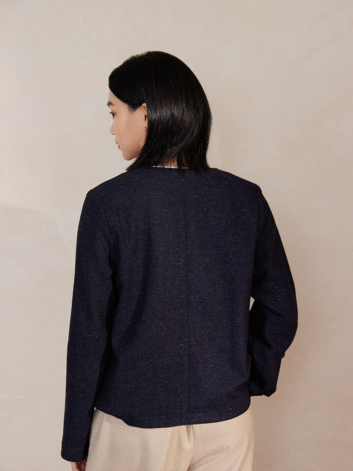 河畔一周毛料口袋外套-思考