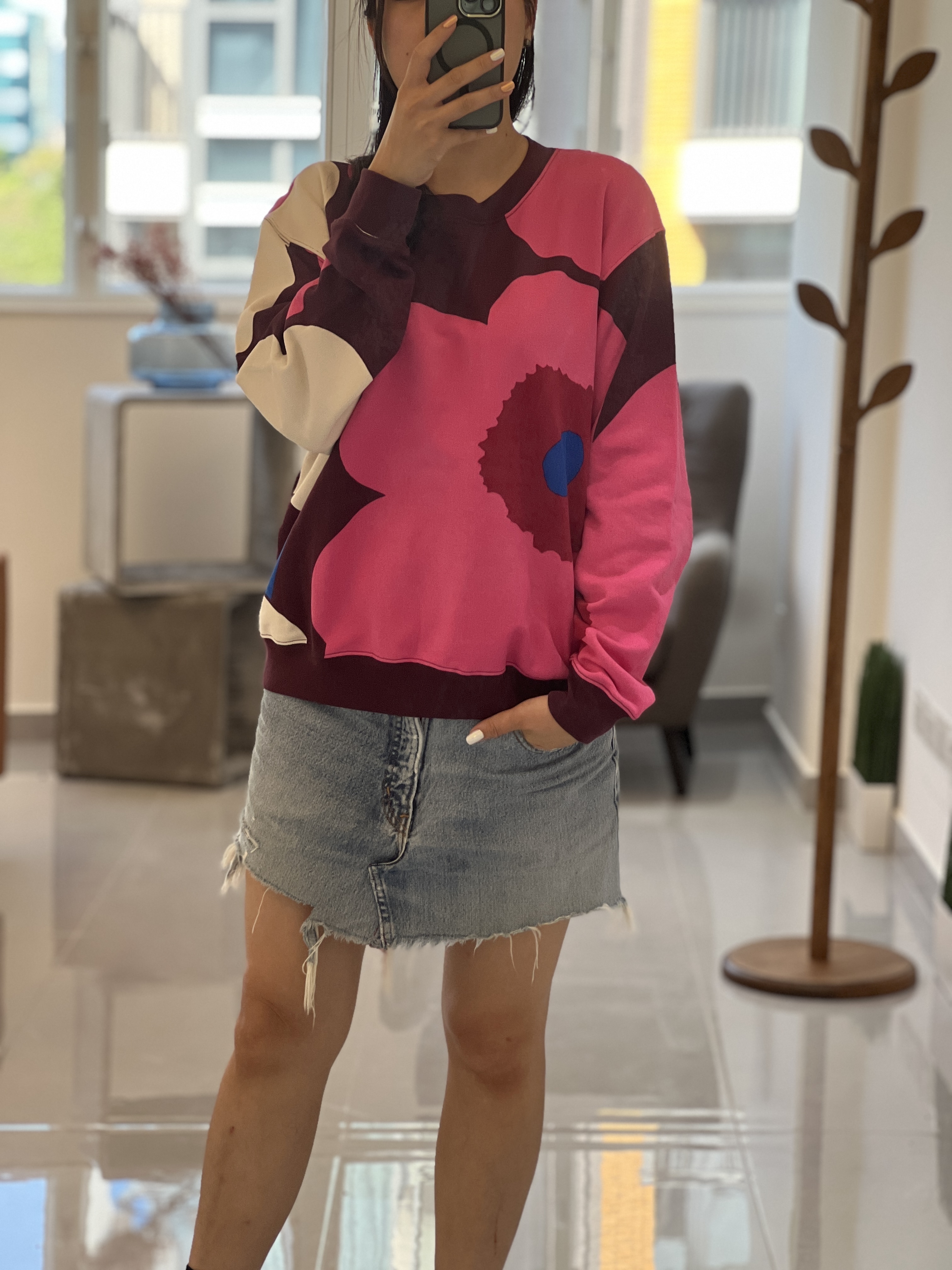 代購現貨｜ Marimekko 粉紅Unikko 圓領衛衣