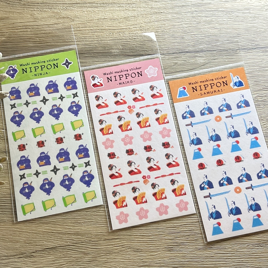 日本古川紙工 NIPPON系列 和紙貼紙 共三款