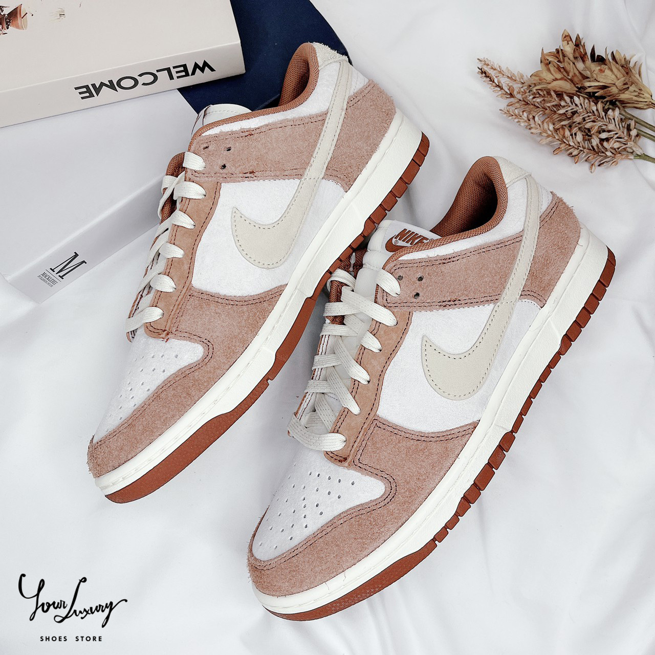 【Luxury】Nike Dunk Low PRM Medium Curry 白棕 米白 小麥 咖哩 預購 DD1390-100