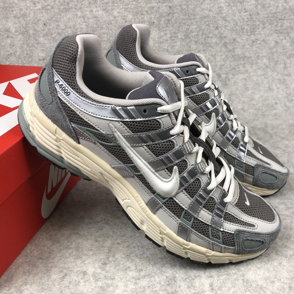 Nike P-6000 礦石灰奶油底 灰藍 復古運動鞋