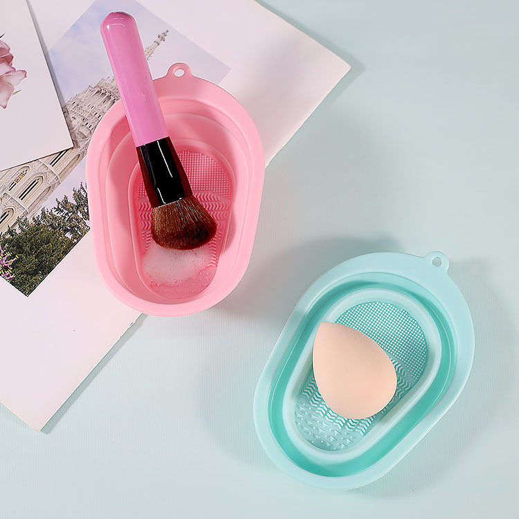 刷具清潔摺疊碗 2色【AQ024】