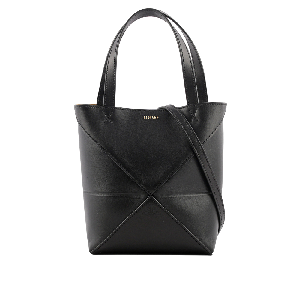 【LOEWE】Puzzle 亮面小牛皮迷你摺疊托特包