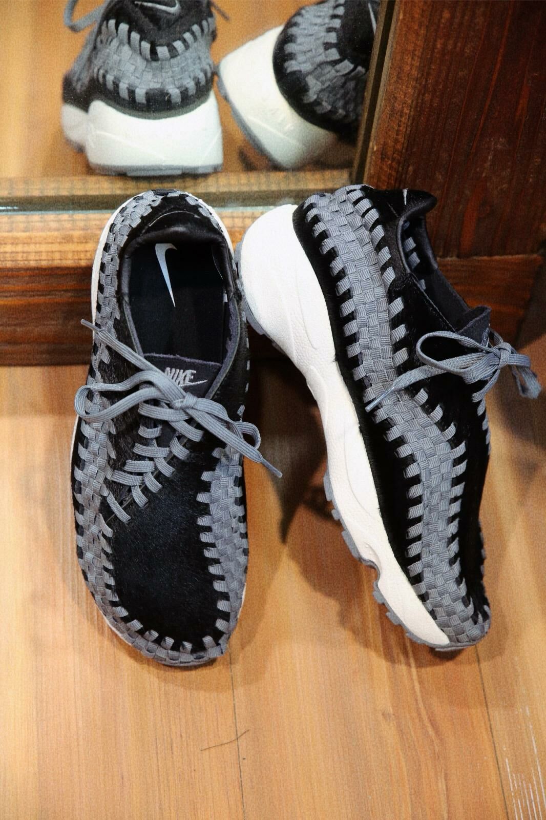 { 現貨發售🔥} Nike Air Footscape Woven Womens “Black/Smoke Grey”
