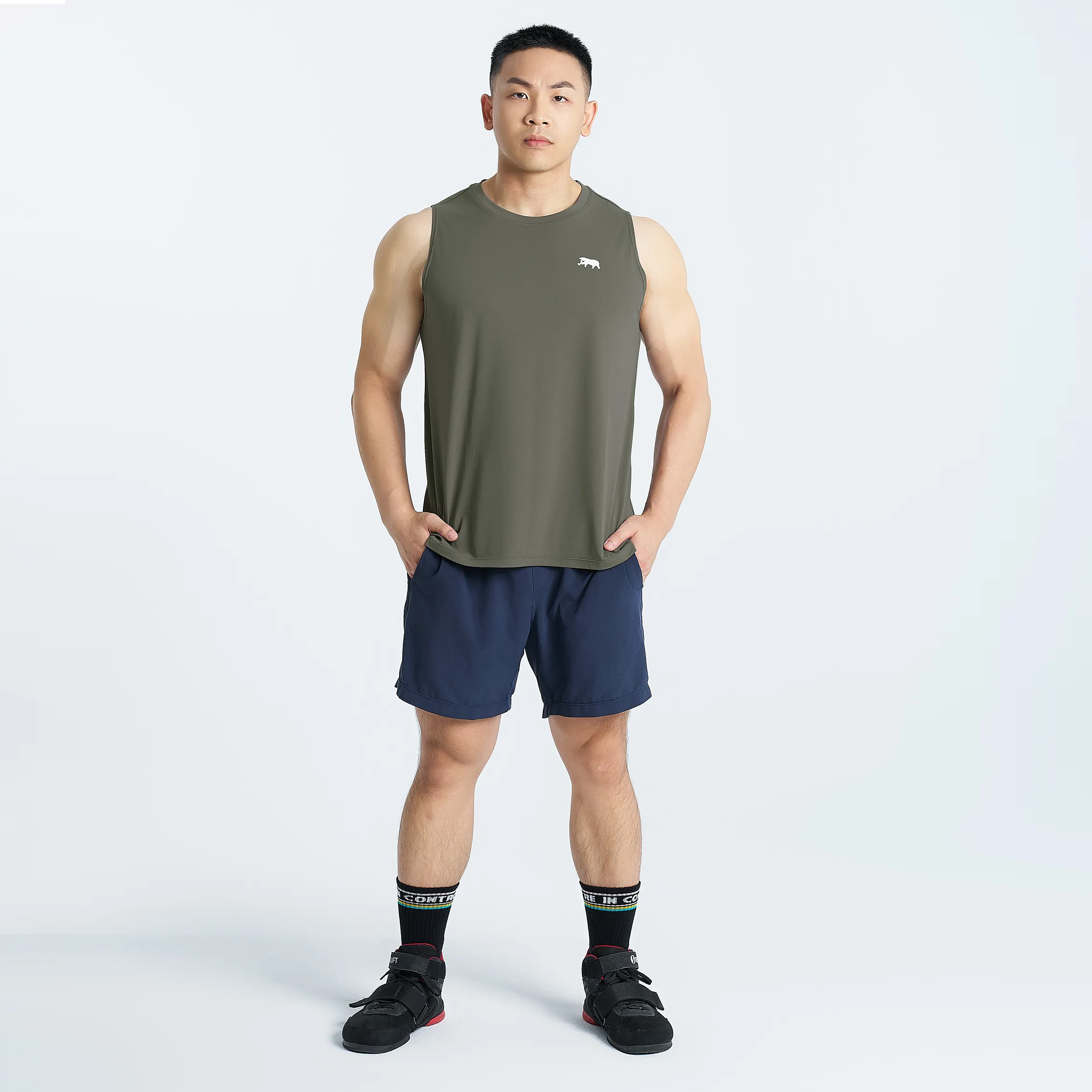 托瑪斯羽量級訓練背心（灰綠）