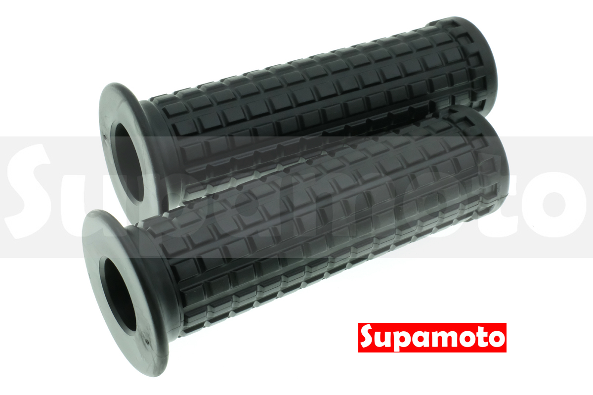 -Supamoto- 握把套 X 復古 握把 手把 把套 黑色 方塊 檔車 通用 改裝 CB350 CT125