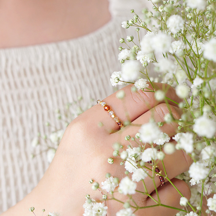 阿爾貝羅貝洛 – 橙石榴石 – 彈性戒指