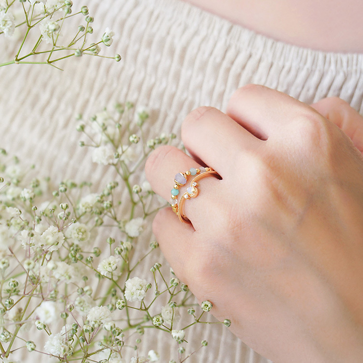 阿爾貝羅貝洛 – 海藍玉髓 – 彈性戒指