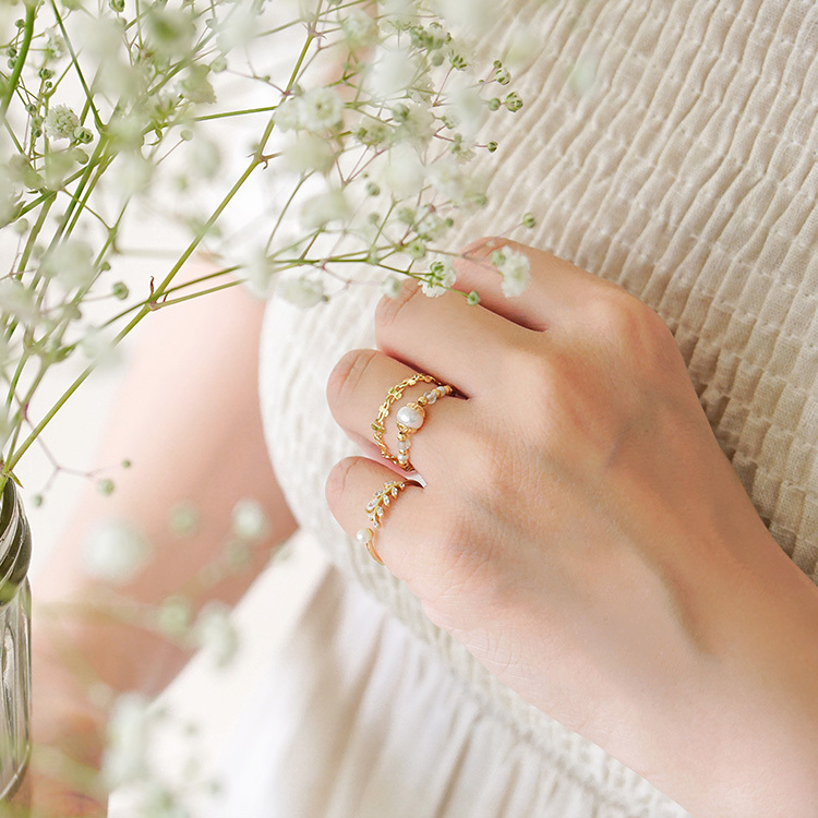 阿爾貝羅貝洛 – 珍珠 – 彈性戒指