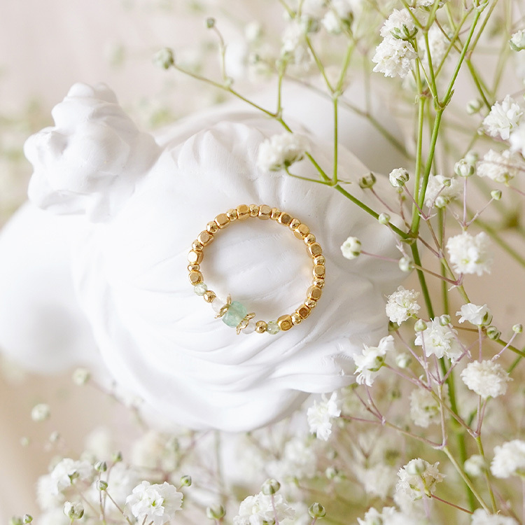 ｜財運｜阿爾貝羅貝洛 – 東陵玉 – 彈性戒指