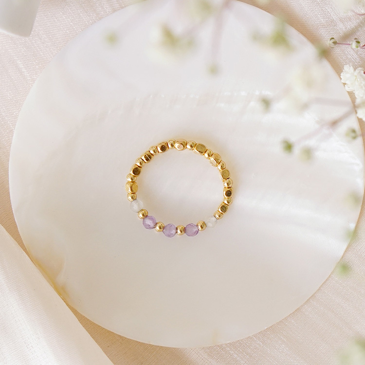 ｜貴人運｜阿爾貝羅貝洛 – 紫水晶 – 彈性戒指