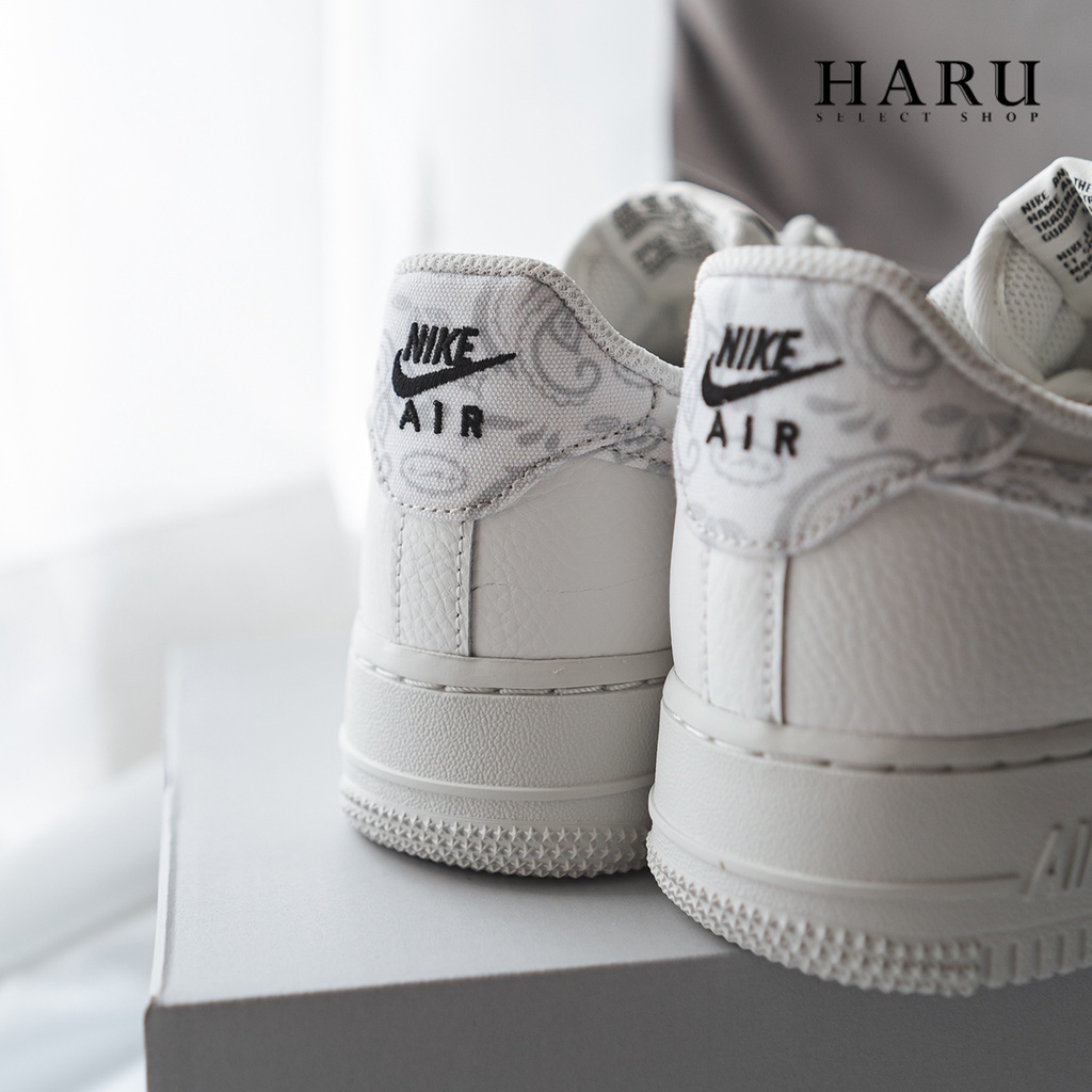 NIKE AIR FORCE 1 AF1 黑白變形蟲腰果花小白鞋DH4406-101