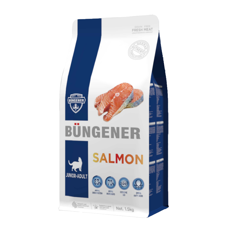 Bungener 無穀全貓-三文魚配方 1.5kg