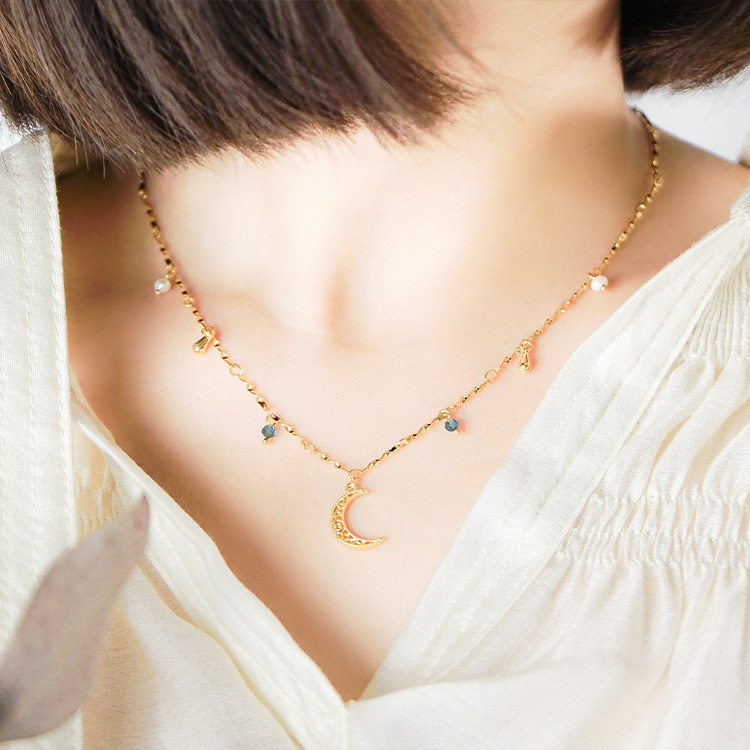 ｜貴人運｜眠月線 – 托帕石 – 項鍊