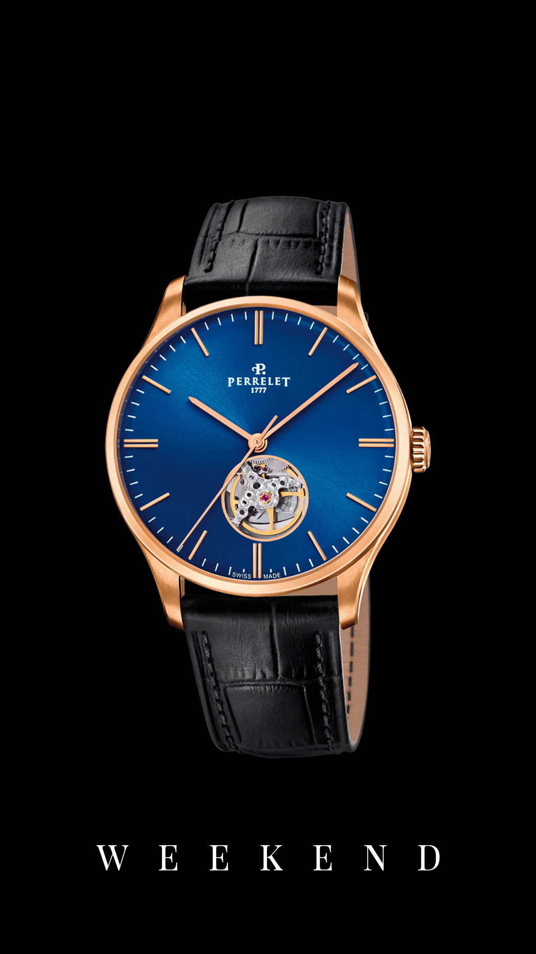 Perrelet 沛力錶　WEEKEND 3 hands open Heart｜A1303/2